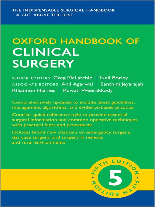 Title details for Oxford Handbook of Clinical Surgery by Anil Agarwal - Wait list